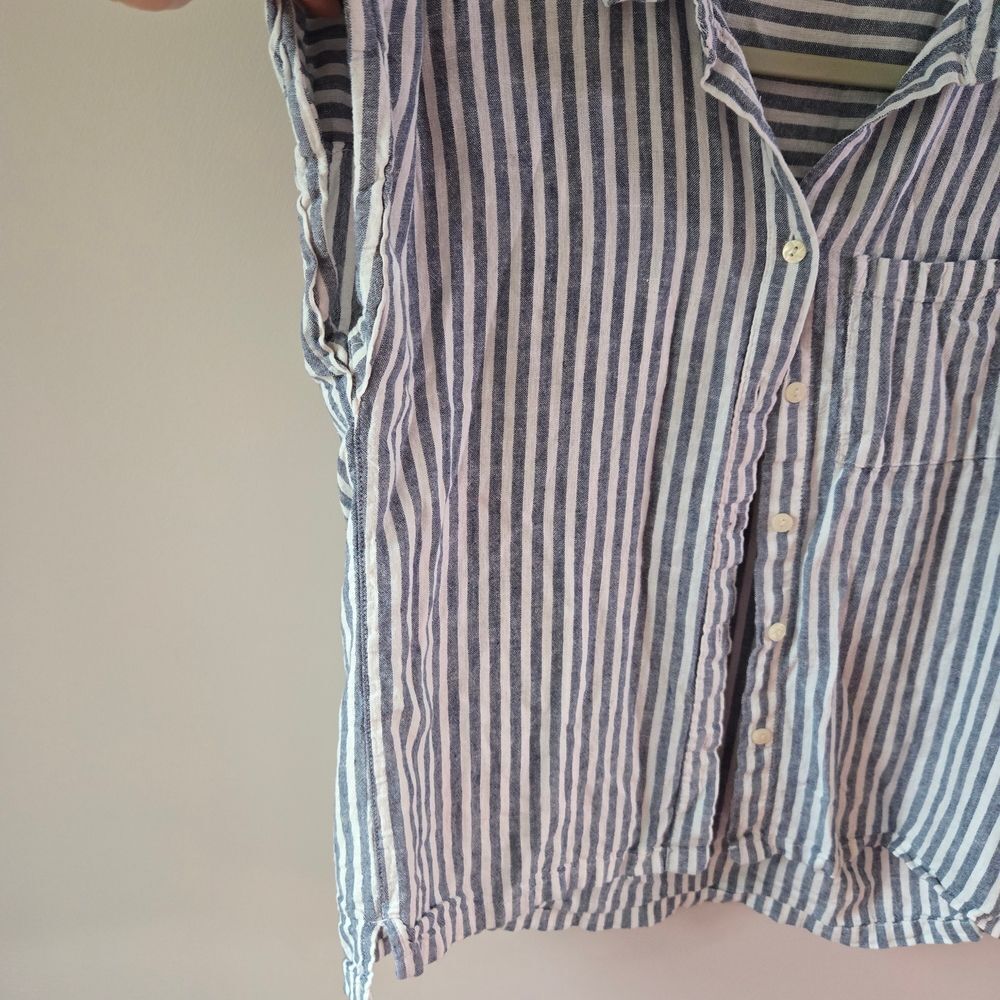 Orvis Blue and White Striped Shirt - Picture 3 of 6